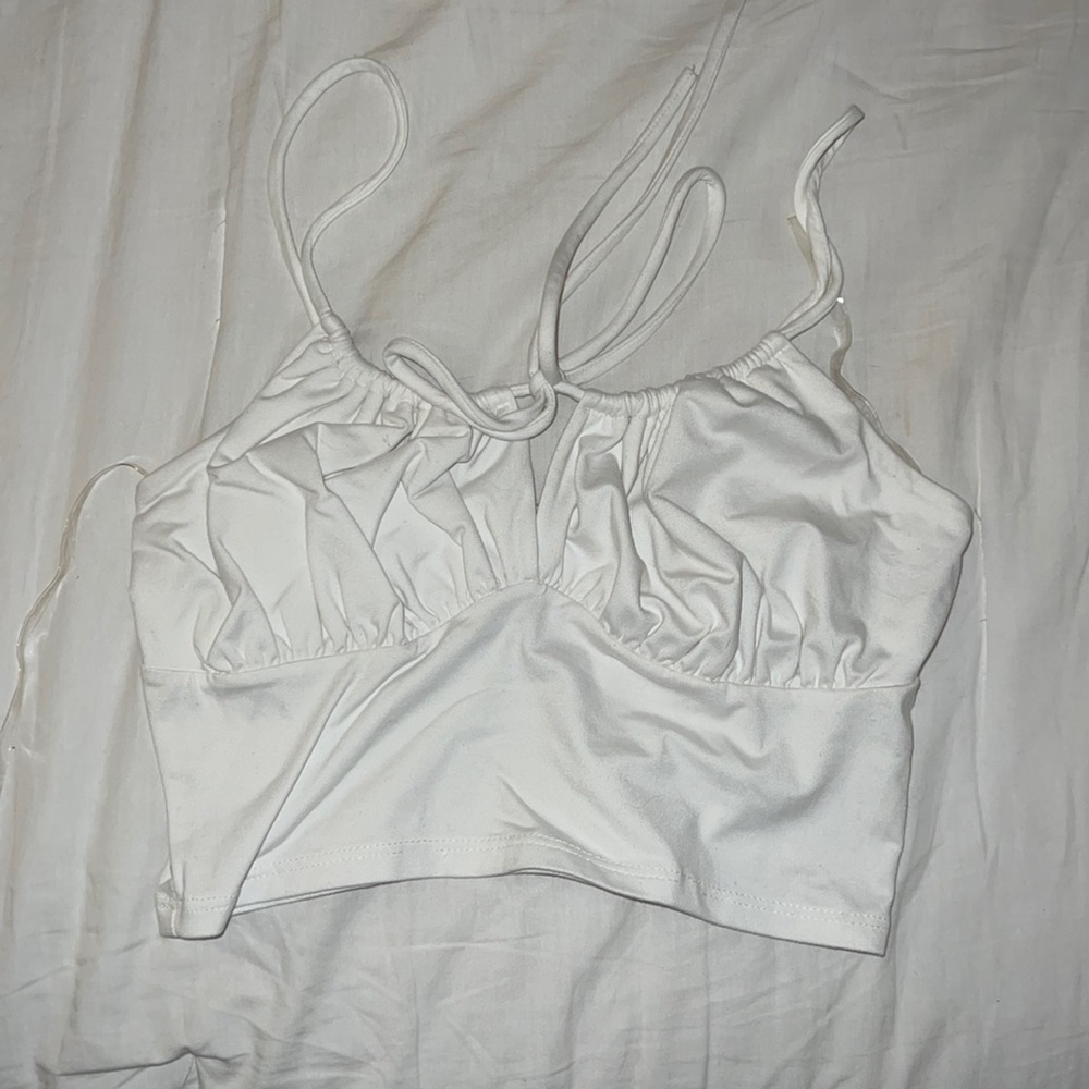 White crop top